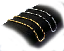 Charger l'image dans la galerie, Chaine Acier Inoxydable Femme 3 mm Doré - proposée en 3 longueurs -