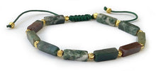 Charger l'image dans la galerie, Bracelet Pierres Naturelles Tube Plaqué Or 18K - Proposé en 8 versions de pierres différentes -