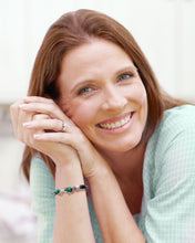 Charger l'image dans la galerie, Bracelet Octopus Oeil de Tigre Vert et Cuir Tressé