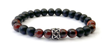 Charger l'image dans la galerie, Bracelet Force du Viking en Oeil de Taureau ou en Jaspe Gris