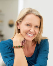 Charger l'image dans la galerie, Bracelet de Bonne Fortune en Agate Paon - A1439 -