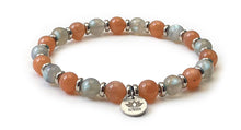 Charger l'image dans la galerie, Bracelet GARDIEN RAYONNANT En Pierre de Soleil et Labradorite - A1621 -