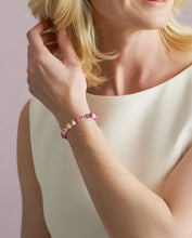 Charger l'image dans la galerie, bracelet victoria porté en perle naturelle jade pourpre et vert