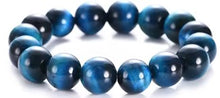 Charger l'image dans la galerie, Bracelet Regard de Titan Oeil de tigre Bleu Royal - A2074 -