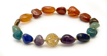 Charger l'image dans la galerie, Bracelet 7 Chakras Pierres Sauvages - A2109 -