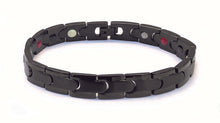 Charger l'image dans la galerie, Bracelet Magnétique Acier Noir : Soulagement et bien-être
