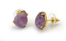 Charger l'image dans la galerie, Boucles d'Oreilles Goutte d'Eau en Pierres Naturelles - Proposé en 3 couleurs -