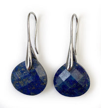 Charger l'image dans la galerie, Boucle d'Oreilles Pendantes Argentées et Pierre Naturelle - Proposé en 6 pierres différentes -