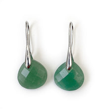 Charger l'image dans la galerie, Boucle d'Oreilles Pendantes Argentées et Pierre Naturelle - Proposé en 6 pierres différentes -