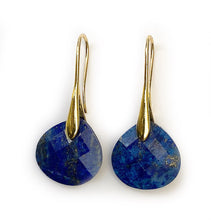 Charger l'image dans la galerie, Boucle d'Oreilles Pendantes Dorées et Pierre Naturelle - Proposées en 6 pierres différentes -
