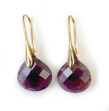 Charger l'image dans la galerie, Boucle d'Oreilles Pendantes Dorées et Pierre Naturelle - Proposées en 6 pierres différentes -