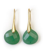 Charger l'image dans la galerie, Boucle d'Oreilles Pendantes Dorées et Pierre Naturelle - Proposées en 6 pierres différentes -