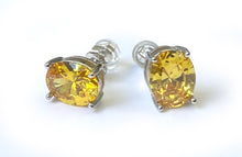 Charger l'image dans la galerie, Clous d'oreilles BONNE ÉTOILE – Citrine naturelle et argent sterling 925 - B2221