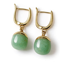 Charger l'image dans la galerie, boucles d'oreilles goutte d'énergie en aventurine verte