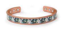 Charger l'image dans la galerie, Bracelet Jonc cuivre magnétique Papillon Bleu/Vert - AM1737