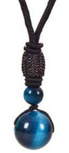 Charger l'image dans la galerie, Collier Regard de Titan Oeil de tigre Bleu Royal - C2073 -