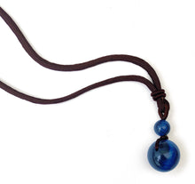 Charger l'image dans la galerie, Collier Blue Moon Oeil de tigre Bleu vif - C2235 -