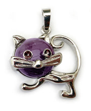 Charger l'image dans la galerie, Pendentifs Un Amour de Chat - Proposé en 3 pierres de couleurs différentes -