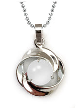 Charger l'image dans la galerie, Pendentif Cercle de Bien-être avec Chaîne - Proposé en 4 pierres de couleurs différentes -
