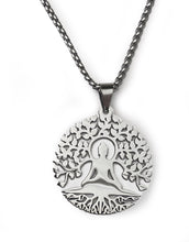 Charger l'image dans la galerie, Pendentif Bouddha sous l'Arbre de Vie - Proposé en Doré ou en Argenté -