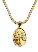 Charger l'image dans la galerie, Pendentif Arbre de Vie Ovale - Proposé en Doré ou en Argenté -