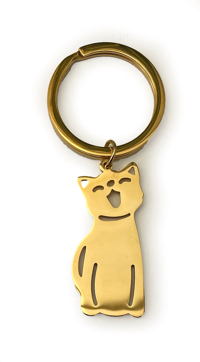 BADGMANIA Porte Clés Métal 2 Faces Chat Noir Un Jour Chat