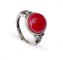 Charger l'image dans la galerie, Bague argent 925ème tourmaline Rouge- K1942 -