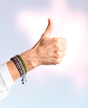 Charger l'image dans la galerie, Bracelet pierres fines 4mm réglable Lapis Lazuli - A1764 -