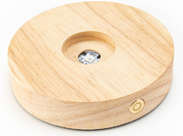 Charger l'image dans la galerie, socle lumineux en bois avec LED