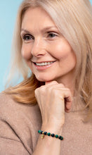 Charger l'image dans la galerie, Bracelet ARDENT PROTECTEUR En Malachite et Tourmaline Noire - A1623 -