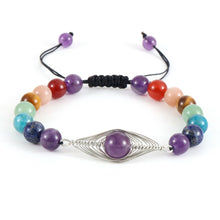 Charger l'image dans la galerie, Bracelet Double 7 Chakras Boule Réglable - Proposé en 6 pierres de couleurs différentes -
