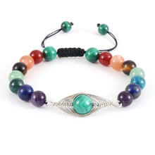 Charger l'image dans la galerie, Bracelet Double 7 Chakras Boule Réglable - Proposé en 6 pierres de couleurs différentes -