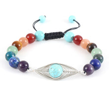 Charger l'image dans la galerie, Bracelet Double 7 Chakras Boule Réglable - Proposé en 6 pierres de couleurs différentes -