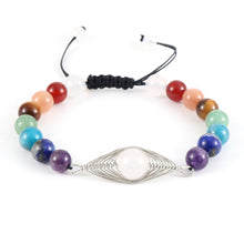 Charger l'image dans la galerie, Bracelet Double 7 Chakras Boule Réglable - Proposé en 6 pierres de couleurs différentes -