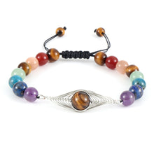 Charger l'image dans la galerie, Bracelet Double 7 Chakras Boule Réglable - Proposé en 6 pierres de couleurs différentes -