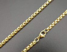 Charger l'image dans la galerie, Chaine Acier Inoxydable Femme 3 mm Doré - proposée en 3 longueurs -