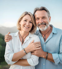 Charger l'image dans la galerie, Bracelet en onyx noir et DZI TIBETAIN- A1909 -