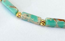 Charger l'image dans la galerie, Bracelet Pierres Naturelles Tube Plaqué Or 18K - Proposé en 8 versions de pierres différentes -