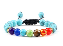 Charger l'image dans la galerie, Bracelet Réglable 7 Chakras - Proposé en 8 pierres de couleurs différentes -