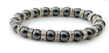 Charger l'image dans la galerie, Bracelet Bien-Etre Hématite & Strass Brillants - A1204 -