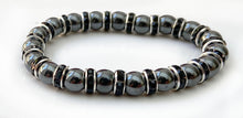 Charger l'image dans la galerie, Bracelet Bien-Etre Hématite & Strass Noir - A1205 -