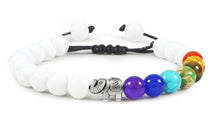 Charger l'image dans la galerie, Bracelet Eléphant 7 Chakras Réglables - Proposé en 5 couleurs de pierre différentes -