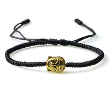 Charger l'image dans la galerie, Bracelet Porte Bonheur Corde & Bouddha Doré - Proposé en 2 couleurs -