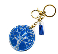 Charger l'image dans la galerie, Porte Clés Cuir Arbre de Vie en Cuir et Strass - Proposé en 2 couleurs -