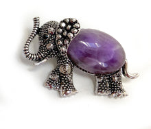 Charger l'image dans la galerie, Broche Eléphant Porte Bonheur - Proposée en 7 pierres de couleurs différentes -