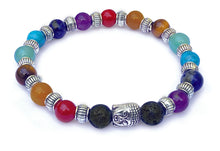 Charger l'image dans la galerie, Bracelet 7 Chakras Double & Bouddha Porte-bonheur & Protecteur - A1277 -