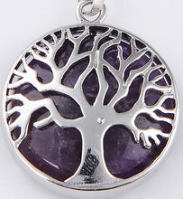 Charger l'image dans la galerie, Pendentif Arbre de Vie et sa Pierre Dynamisante - Proposé en 6 pierres de couleurs différentes -