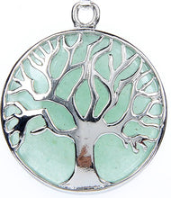Charger l'image dans la galerie, Pendentif Arbre de Vie et sa Pierre Dynamisante - Proposé en 6 pierres de couleurs différentes -