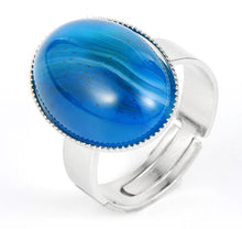 Charger l'image dans la galerie, Bague de Stabilité et Pierre Naturelle Ovale - Proposé en 7 pierres de couleurs différentes -