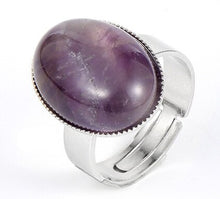 Charger l'image dans la galerie, Bague de Stabilité et Pierre Naturelle Ovale - Proposé en 7 pierres de couleurs différentes -